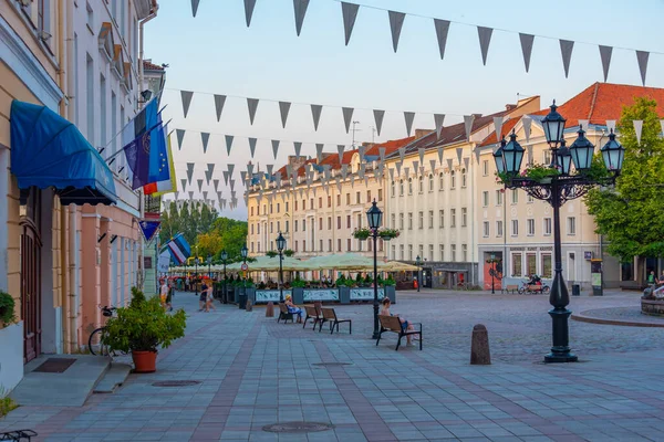 에스토니아 타르투 2022 에스토니아 타르투 광장에 식당들의 — 스톡 사진