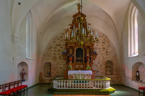 Паламузе Естонія Червня 2022 Внутрішня Частина Церкви Естонському Селі Паламусе — стокове фото
