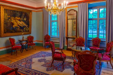 Palmse, Estonya, 29 Haziran 2022: Estonya 'daki Palmse malikanesinin içi.