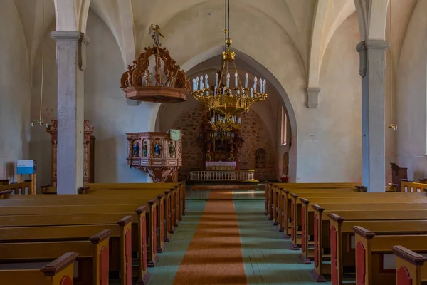 Palamuse Estonia Junio 2022 Interior Iglesia Pueblo Estonio Palamuse —  Fotos de Stock