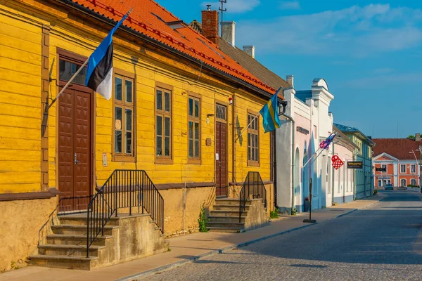 Rakvere Estonie Juin 2022 Maisons Traditionnelles Dans Vieille Ville Rakvere — Photo