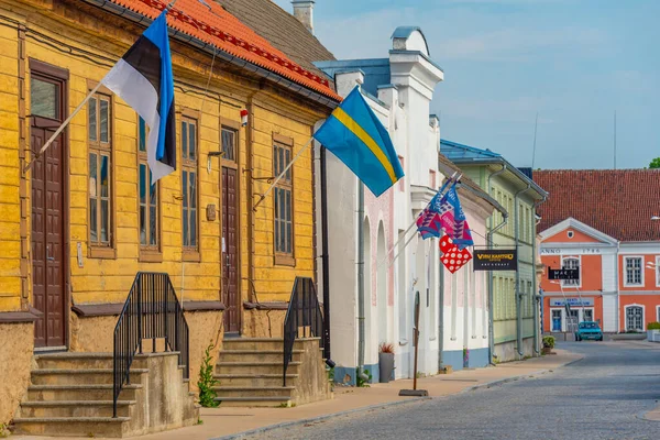 2022年6月29日エストニア ラクヴェレ エストニア ラクヴェレ旧市街の伝統家屋 — ストック写真