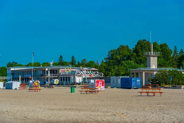 Parnu Estonia Lipca 2022 Letni Dzień Plaży Parnu Estonia — Zdjęcie stockowe