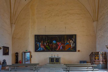 Vadstena, İsveç, 17 Temmuz 2022: İsveç 'teki Vadstena şatosunun içi.