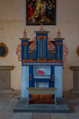 Vadstena, İsveç, 17 Temmuz 2022: İsveç 'teki Vadstena şatosunun içi.