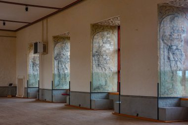 Vadstena, İsveç, 17 Temmuz 2022: İsveç 'teki Vadstena şatosunun içi.