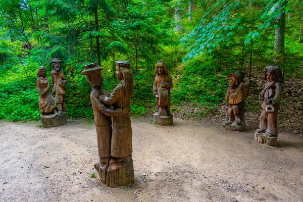 Juodkrante Lituânia Julho 2022 Escultura Madeira Hill Witches Curonian Cuspir — Fotografia de Stock