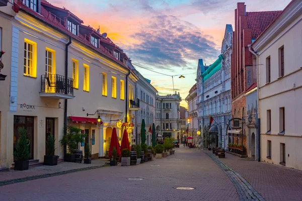 Vilnius Litauen Juli 2022 Sonnenuntergang Auf Der Ausros Vartu Straße — Stockfoto