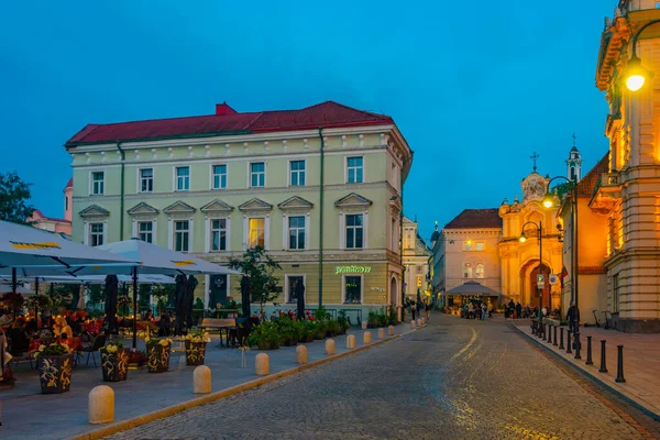 Vilnius Litauen Juli 2022 Sonnenuntergang Auf Der Ausros Vartu Straße — Stockfoto