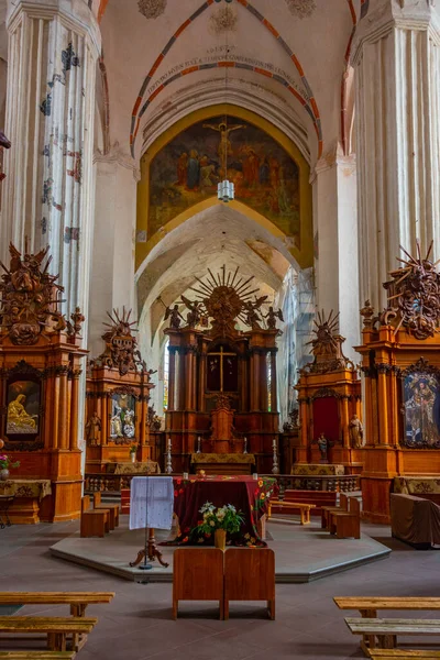 Βίλνιους Λιθουανία Ιουλίου 2022 Εσωτερικό Της Εκκλησίας Της Αγίας Άννας — Φωτογραφία Αρχείου