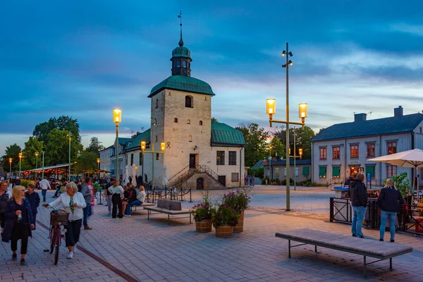 Vadstena Svédország 2022 Július Sunset View Town Hall Swedish Town — Stock Fotó