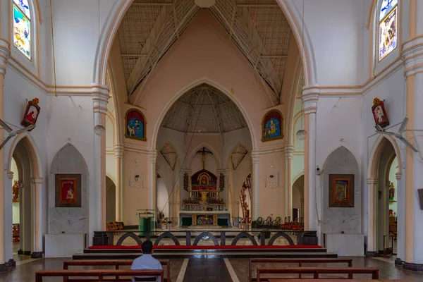 Negombo Sri Lanka Febrero 2022 Interior Iglesia San Sebastián Negombo — Foto de Stock