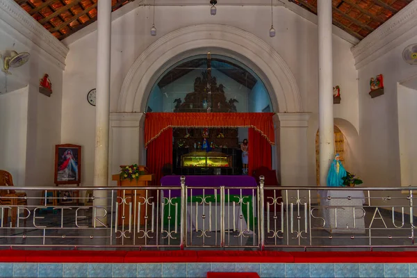 Palakuda Sri Lanka Fevereiro 2022 Interior Igreja São Pedro Palakuda — Fotografia de Stock