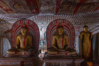 Dambulla, Sri Lanka, 10 Şubat 2022: Sri Lanka 'daki Dambulla Mağara Tapınağı Kompleksi.