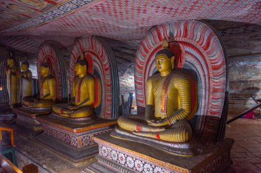 Dambulla, Sri Lanka, 10 Şubat 2022: Sri Lanka 'daki Dambulla Mağara Tapınağı Kompleksi.