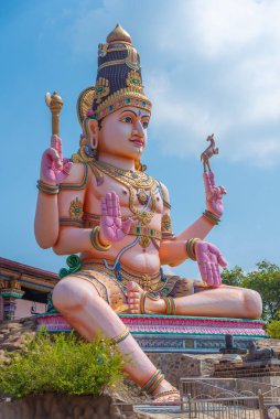 Trincomalee, Sri Lanka, 6 Şubat 2022: Trincomalee, Sri Lanka 'da Kandasamy kovil.