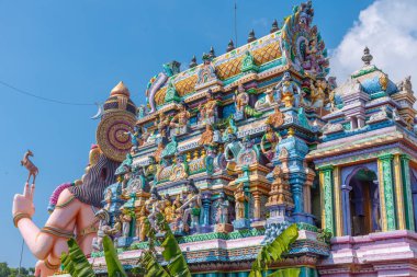 Trincomalee, Sri Lanka, 6 Şubat 2022: Trincomalee, Sri Lanka 'da Kandasamy kovil.