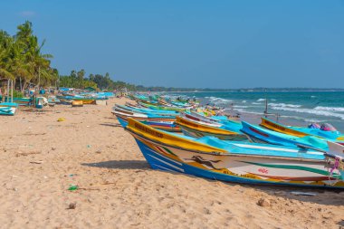 Trincomalee, Sri Lanka, 6 Şubat 2022: Trincomalee, Sri Lanka 'da balıkçı tekneleri.