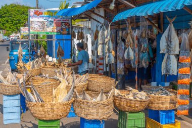 Trincomalee, Sri Lanka, 6 Şubat 2022: Trincomalee, Sri Lanka 'daki balık pazarı.