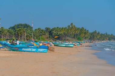 Trincomalee, Sri Lanka, 6 Şubat 2022: Trincomalee, Sri Lanka 'da balıkçı tekneleri.