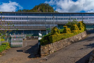 Haputale, Sri Lanka, 30 Ocak 2022: Sri Lanka Dambatene çay fabrikası.