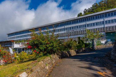 Haputale, Sri Lanka, 30 Ocak 2022: Sri Lanka Dambatene çay fabrikası.