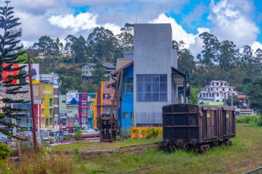 Bandarawela, Sri Lanka, 29 Ocak 2022: Sri Lanka Bandarawela tren istasyonu.