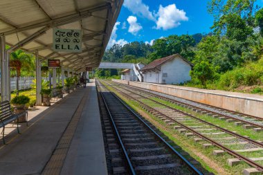 Ella, Sri Lanka, 29 Ocak 2022 Ella Sri Lanka tren istasyonu..