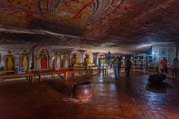 Dambulla Sri Lanka Februari 2022 Interieur Van Het Grottempelcomplex Van — Stockfoto