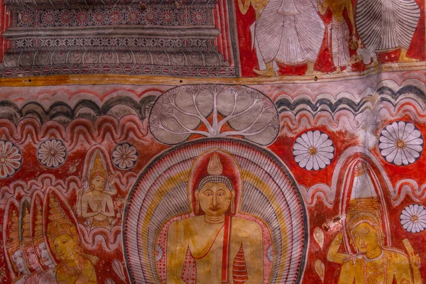 Dambulla Sri Lanka Fevereiro 2022 Interior Complexo Templo Caverna Dambulla — Fotografia de Stock