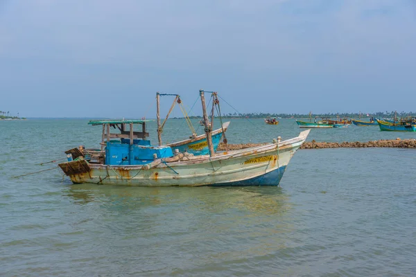 Jaffna Sri Lanka Février 2022 Bateaux Pêche Près Kayts Sur — Photo