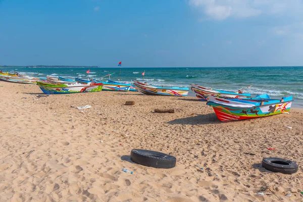 stock image Trincomalee, Sri Lanka, February 6, 2022: Fishing boats at Trincomalee, Sri Lanka.