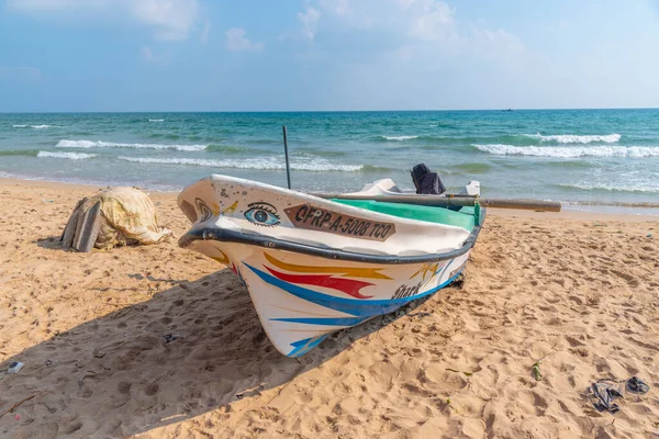 stock image Trincomalee, Sri Lanka, February 6, 2022: Fishing boats at Trincomalee, Sri Lanka.