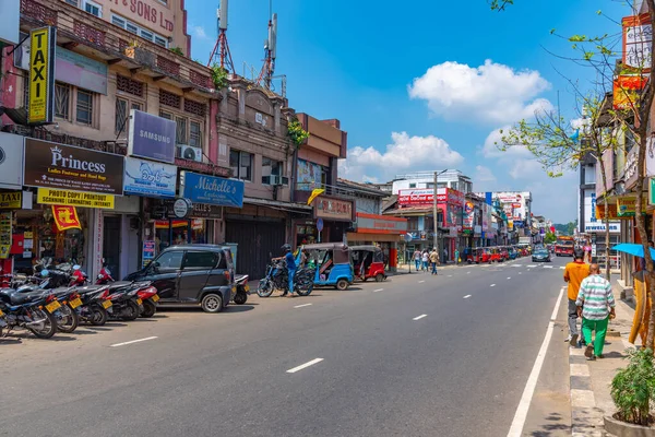 stock image Kandy, Sri Lanka, February 3, 2022: View of a busy street in Kandy, Sri Lanka.