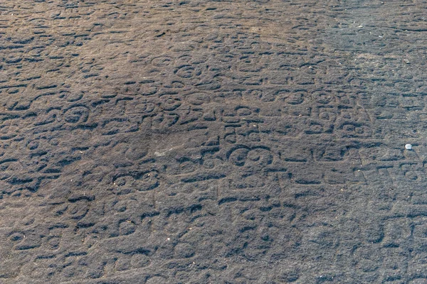 2022年2月2日 斯里兰卡坎迪 斯里兰卡坎迪附近兰卡提拉克寺的岩石碑文 — 图库照片