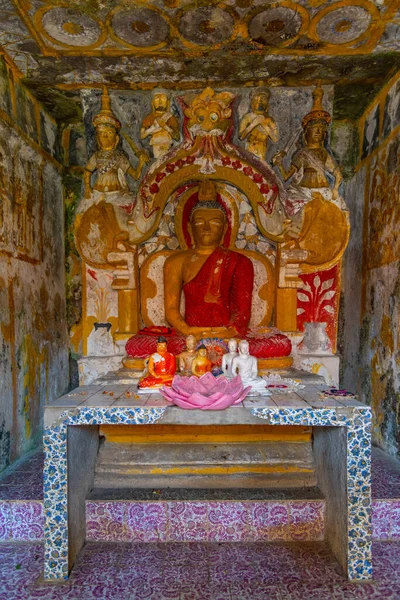 Kandy Sri Lanka Februari 2022 Interieur Van Gadaladeniya Tempel Bij — Stockfoto
