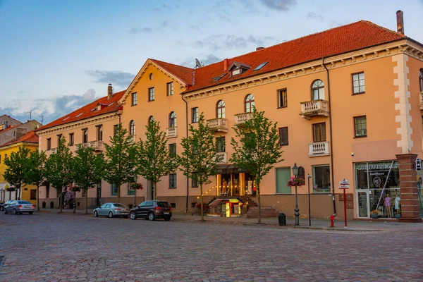 Klaipeda Lituania Julio 2022 Vista Del Atardecer Edificios Históricos Ciudad — Foto de Stock