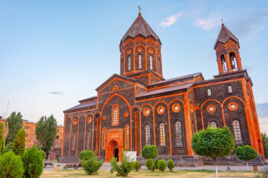 Ermeni kasabasındaki kutsal kurtarıcının kilisesi Gyumri.