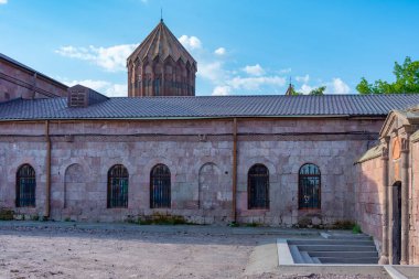 Summer day at Harichavank monastery in Armenia clipart