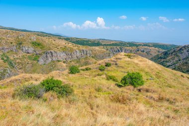 Ermenistan 'daki Aragats dağının manzarası