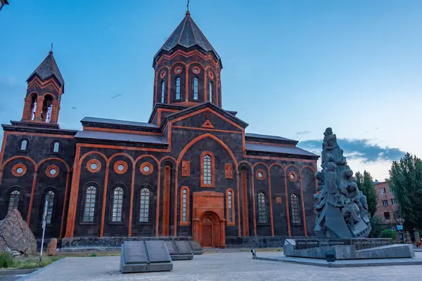 亚美尼亚镇的圣救世主教堂Gyumri — 图库照片