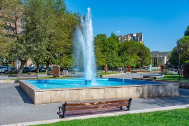 Erivan, Ermenistan 'daki Khachkar Parkı' nda Çeşme