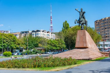 Erivan Ermenistan 'daki Sparapet Vartan Mamikonian heykeli