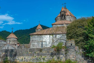 Ermenistan 'daki Haghpat Manastırı' nda güneşli bir gün.