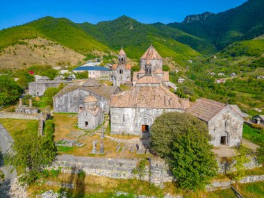 Ermenistan 'daki Haghpat Manastırı' nda güneşli bir gün.