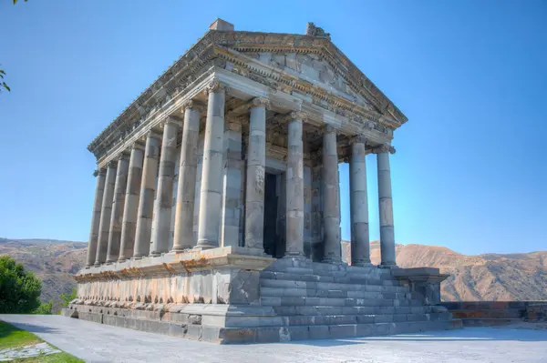 stock image Summer day at Garni temple in Armenia