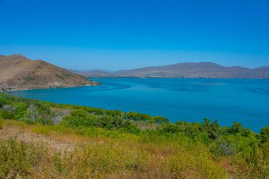 Ermenistan 'daki Sevan Gölü' nde yaz günü