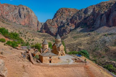 Summer day at Noravank monastery in Armenia clipart