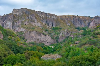Eski Khndzoresk Ermenistan 'daki terk edilmiş mağara kasabası