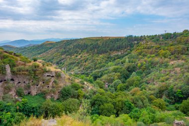Eski Khndzoresk Ermenistan 'daki terk edilmiş mağara kasabası